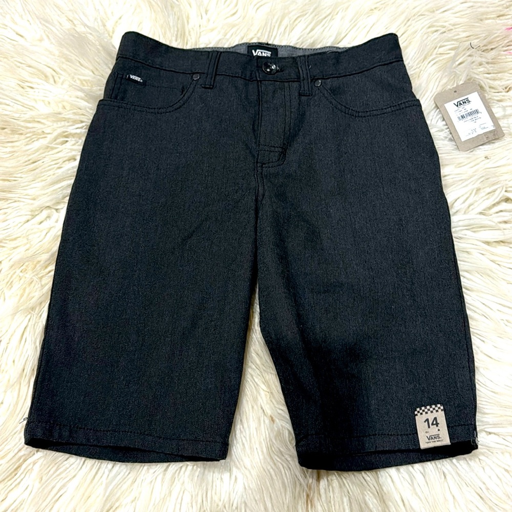 New Vans twillther black shorts boys 14